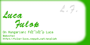 luca fulop business card